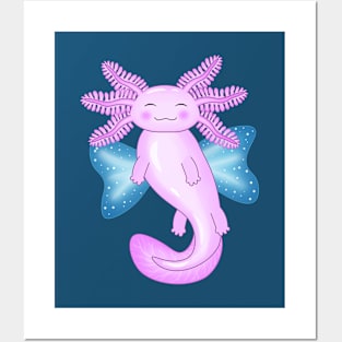 Angel axolotl Posters and Art